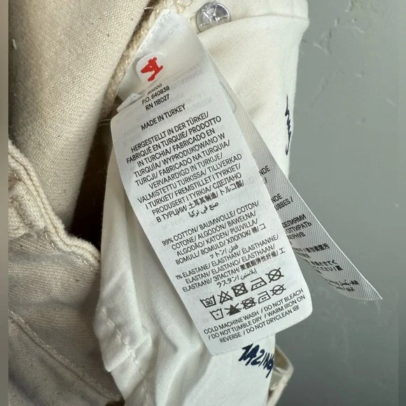 NWT Boden Cropped Flare High-Rise Jeans Cream Size 18 US - Picture 8 of 14